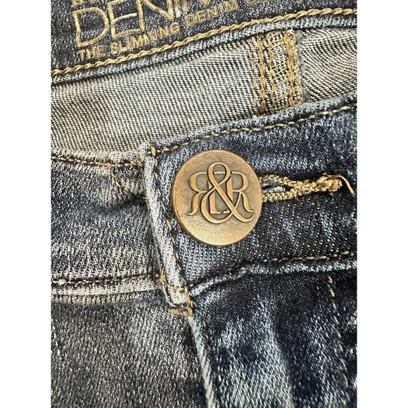 Rock & Republic Denim RX Fixx Skinny Jeans Womens Size 14 Stretch Blue Mid Rise - Picture 3 of 16